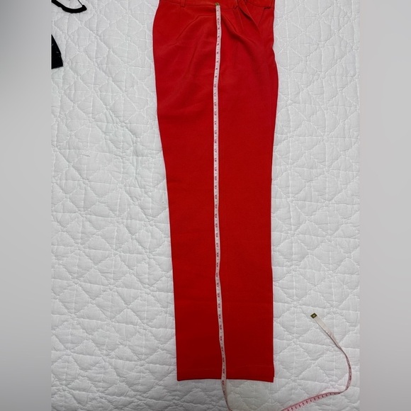 COLLUSION Tailored Straight Leg Red Pants in Size 4 - Picture 6 of 13